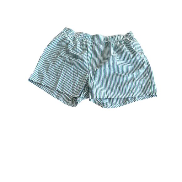 J.Crew Other - J.Crew Mens Green & Blue Striped Cotton Boxer Boxers Size L Underwear